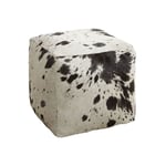 Pouf cube en peau de vache