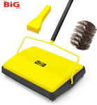 Carpet  Sweeper  Manual  with  Horsehair ,  Non  Electric  Quite  Floor  Rug  Ro