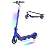 Electric Scooters Blue For Kid Ages 6-14 Foldable Teenager E Scooter LED Display