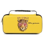 Etui pochette Switch lite jaune tigre cool a lunettes personnalisee