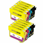 10 Ink Cartridge For Epson Workforce Wf-2520nf Wf-2630wf Wf-2750dwf Set