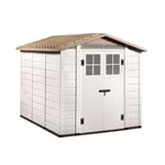 Gardiun Abri de Jardin en Résine Tuscany Evo 240 6 m² 262x230x220 cm Blanc/Beige