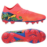 PUMA Future 7 Match FG/AG NJR Copa - Rosa/Sort/Sun Stream/PUMA Green/Blå LIMITED EDITION, størrelse 42½