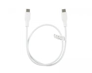 Deltaco 60W USB-C til USB-C Ladekabel - Hvid - 0.5 m