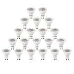 paul russells GU10 LED Bulbs, 5W 450lumens, 60Watt Equivalent Halogen GU10 Spotlight Bulbs Replacement, 36° Narrow Beam, Bright Warm White 2700K, No Flickering, Energy Saving Non-Dimmable, Pack of 20