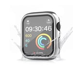 2-Pack vanntett etui for Apple Watch iWatch 9/8/7/6/5/4 IPX8 sølv 45 mm