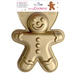 SCRAP COOKING - Moule en Silicone Bonhomme Pain d'Épices - Grand Moule à Gâteau XXL en Forme de Mannala, Mannele, Gingerbread Noël - Pâtisserie Biscuit Décoration - 3152, Or