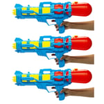 LARGE WATER PISTOLS X3 KIDS WATER GUNS SUMMER BEACH PARTY TURQUOISE AND BLUE