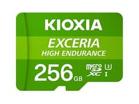 Kioxia Exceria High Endurance - Flash-Minneskort (Microsdxc Till Sd-Adapter Inkluderad) - 256 Gb - A1 / Video Class V30 / Uhs-I U3 / Class10 - Mikrosdxc Uhs-I