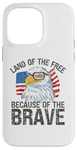 Coque pour iPhone 14 Pro Max USA Eagle Land of the Free à cause du courageux 4 juillet