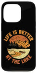 iPhone 13 Pro Rowing Row Boat Retro Vintage Life Is Better At The Lake Case