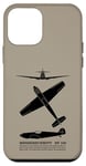 Coque pour iPhone 12 mini Avion de chasse allemand Bf 109 WW2 avec faits