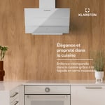 Klarstein - Hotte aspirante hotte aspirante avec filtre compatible lave-vaisselle en aluminium hotte aspirante silencieuse pour évacuation d'air