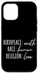 iPhone 12/12 Pro Birthplace Earth Peace Kindness Love Human Being Case