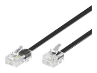 Microconnect - Telefonkabel - Rj-45 (4-Stifts) (Hane) Till Rj-11 (Hane) - 6 M - Svart