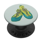 Old rock climbing shoes illustration climbing gear PopSockets Adhesive PopGrip