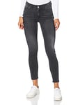 REPLAY Women's WHW689 Luzien Black Power Stretch Jeans, 097 Dark Grey, 25W / 32L