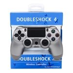 Ps4 Controller, Wireless Controller for Playstation 4, Bluetooth Game Controller, Double Vibration, Headphone jack Ergonomic LED lighting with USB cable connection,SILVER
