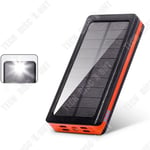 TD® 30000mAh Solar Power Bank med stor kapacitet Utomhus Mobil Power Bank för studentcamping