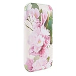 Ted Baker LIRIAS Cream Flower Placement Mirror Folio Phone Case for iPhone 13/14 Green Gold Shell