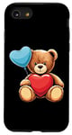 Coque pour iPhone SE (2020) / 7 / 8 Ours en peluche coeur amour joyeux Saint-Valentin