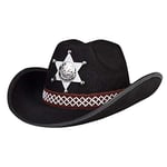 Boland - Chapeau enfant Sheriff junior, étoile argentée, cordon de chapeau, cowboy, carnaval, Halloween, fête à thème, déguisement, théâtre