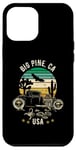 Coque pour iPhone 12 Pro Max Big Pine California USA Hotrod Design rétro coucher de soleil dans le désert