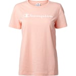 Champion Script Logo T-skjorte Dame - Rosa - str. XS