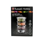 Russell Hobbs 3 Tier Electric Food Steamer Stackable Baskets Food Storage 14453