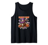 Funny Farm Halloween Shirt Pumpkin Spooky Goat Witch Hat Tank Top