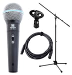 Set De Microphone DJ PA Professionnel Live Chant Voix Cable Connecteur XLR Pince