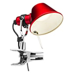 Artemide-Tolomeo Micro Pinza Clamp Spotlight, Red