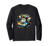 Polygon Art Vintage Telephone Landline Dial Long Sleeve T-Shirt