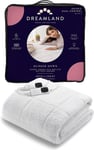 Dreamland Double Bed Electric Heated Underblanket Mattress Warmer, Dual Controls