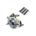 Pack Ryobi Scie circulaire R18CS7-0 - brushless 18V One+ - 60mm - sans batterie ni chargeur - Guide de coupe RAK03SR