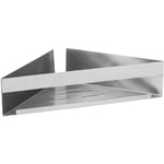 Tablette d'angle Genova Matt Wenko légance discrète, Turbo-Loc®, Inox, 36 x 8 x 17 cm, Argent Mat