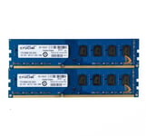 8GB Crucial 2PCS 4GB 2Rx8 PC3-12800U DDR3 1600Mhz DIMM Desktop Memory RAM CL11*）