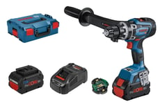 Perceuse visseuse 18V GSR18V-150 C Biturbo + 2 batteries 8.0Ah + chargeur + L-BOXX - BOSCH - 06019J5005