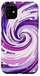 iPhone 11 Swirl Purple Color Illustration Pattern Abstract Art Case