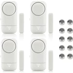 Paryou - 4pcs Alarme de Porte et Fenêtre Capteur sans Fil Magnétique pour Système de Sécurité Maison Sécurité Enfants - Anti-Intrusion Anti-Vol