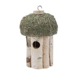 Raiffeisen-waren - Patkar patkar Maison d'oiseau en bouleau avec toit en mousse 16x26 cm