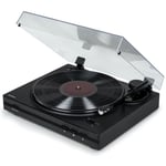 Tourne Disque Pré-amplifié Thomson TT350 NOIR 33/45 tours, Lecture et retour du bras automatique, tête de lecture Audio-Technica