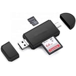 USB Typ C Micro USB SD-kortläsare USB 2.0-adapter Minneskortläsare för SDXC, SDHC, SD, Micro SDXC, Micro SD, Micro SDHC-kort för Samsung