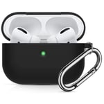 AirPods Pro Silikone Cover - m/Karabin - Sort