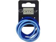 Glamour_Metal Free Hair Elastics Blue 6Pcs