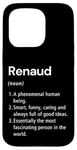 Coque pour iPhone 15 Pro Renaud Définition du nom Dictionnaire amusant