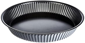 Guardini Gardenia, Moule à tarte 24 cm, acier avec revêtement anti-adhérent, couleur noire, Noir