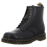 DR MARTENS Homme 8 Eye Boot, Black Norfolk Flat Black Borg Fleece, 44 EU