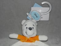 Matalan My First Winnie the Pooh comforter soft toy NEW white blankie orange