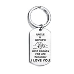 Waeceip Uncle Gifts from Nephew Keychain for Uncle Remember I Love You Keyring Uncle Christmas Keychain for Men Nephew to Uncle Birthday Gifts